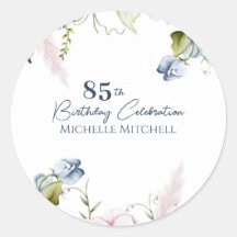 Elegant Custom Blauw Roze 85e Verjaardag