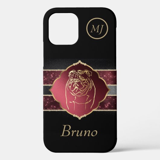 Elegant Custom Bulldog liefhebbers Apple iPhone 12 Case-Mate iPhone Case (Achterkant)