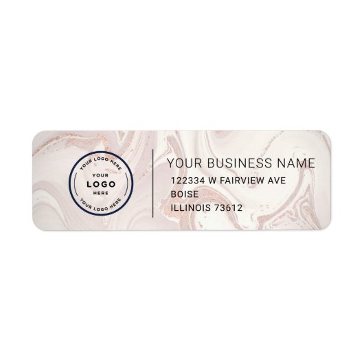 Elegant Custom Business Return Address Label (Voorkant)