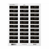 Elegant Custom Business Return Address Label (Full Sheet)
