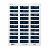 Elegant Custom Business Return Address Label (Full Sheet)
