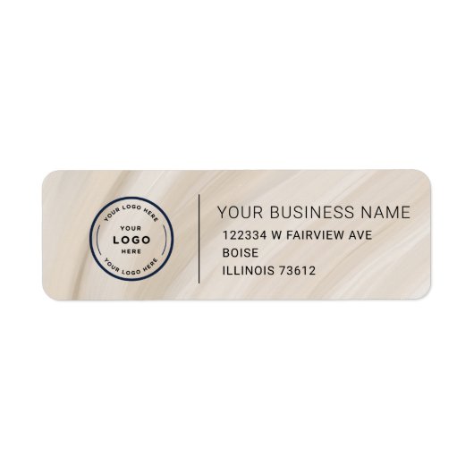 Elegant Custom Business Return Address Label (Voorkant)