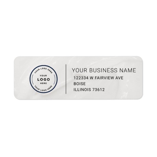 Elegant Custom Business Return Address Label (Voorkant)