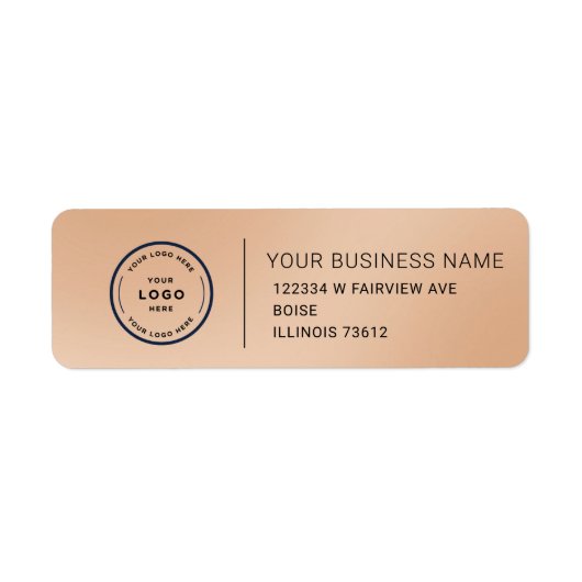 Elegant Custom Business Return Address Label (Voorkant)