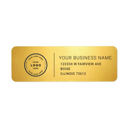 Elegant Custom Business Return Address Label (Voorkant)