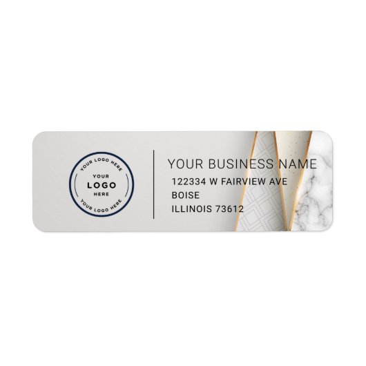 Elegant Custom Business Return Address Label (Voorkant)