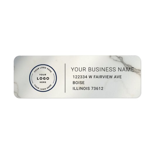 Elegant Custom Business Return Address Label (Voorkant)