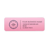 Elegant Custom Business Return Address Label (Voorkant)