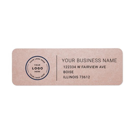 Elegant Custom Business Return Address Label (Voorkant)