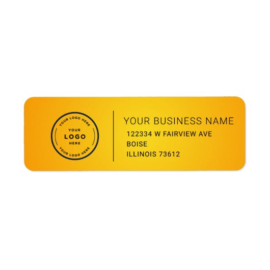 Elegant Custom Business Return Address Label (Voorkant)