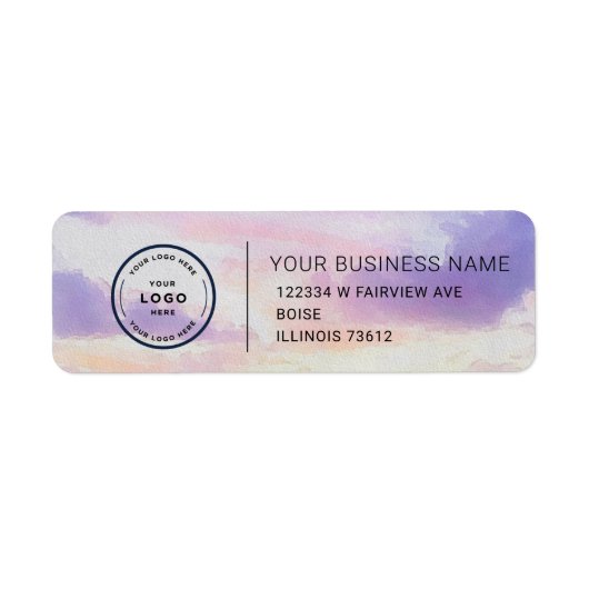 Elegant Custom Business Return Address Label (Voorkant)
