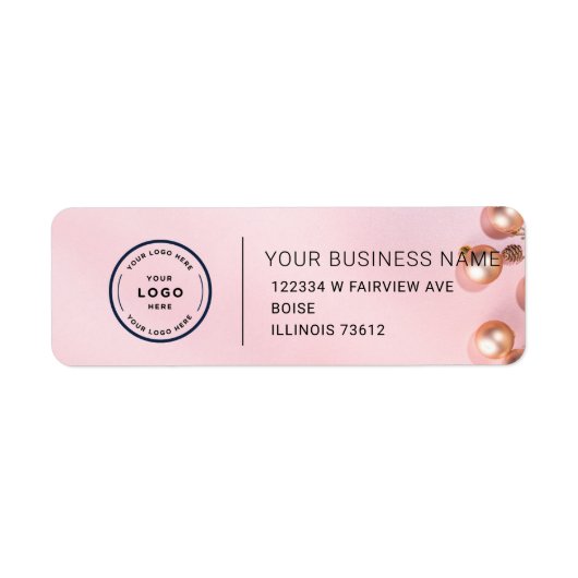 Elegant Custom Business Return Address Label (Voorkant)