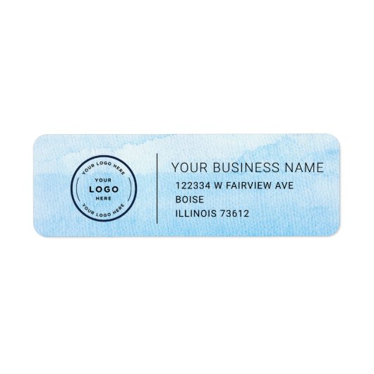 Elegant Custom Business Return Address Label (Voorkant)