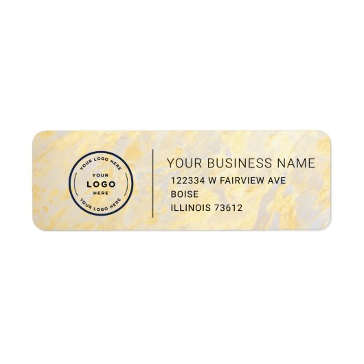 Elegant Custom Business Return Address Label (Voorkant)
