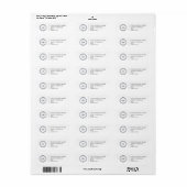 Elegant Custom Business Return Address Label (Full Sheet)