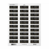 Elegant Custom Business Return Address Label (Full Sheet)
