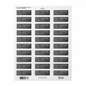 Elegant Custom Business Return Address Label (Full Sheet)