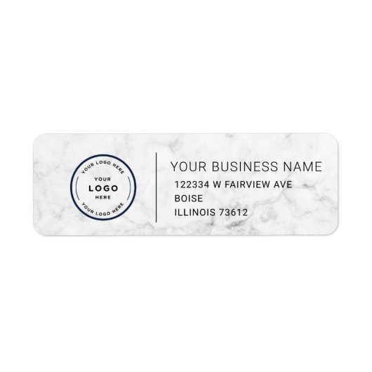 Elegant Custom Business Return Address Label (Voorkant)