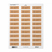 Elegant Custom Business Return Address Label (Full Sheet)