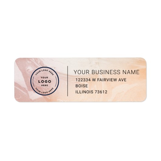 Elegant Custom Business Return Address Label (Voorkant)