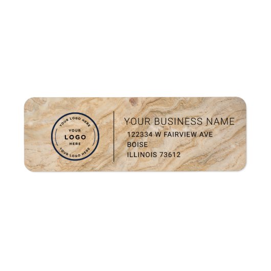 Elegant Custom Business Return Address Label (Voorkant)