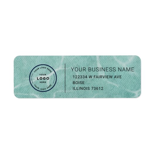 Elegant Custom Business Return Address Label (Voorkant)