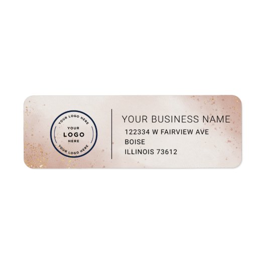 Elegant Custom Business Return Address Label (Voorkant)