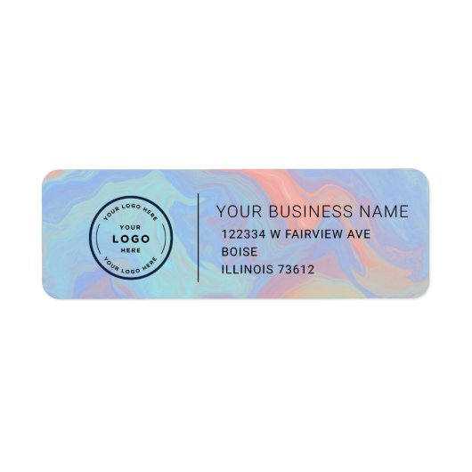 Elegant Custom Business Return Address Label (Voorkant)
