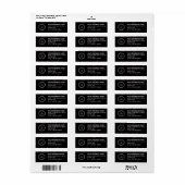 Elegant Custom Business Return Address Label (Full Sheet)