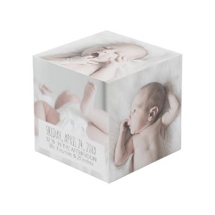 Elegant Custom Family Name Photo Portrait Baby Kubus