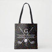 Elegant Custom Golf Monogram Design Draagtas (Voorkant)