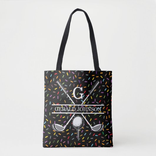Elegant Custom Golf Monogram Design Draagtas (Voorkant)