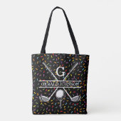 Elegant Custom Golf Monogram Design Draagtas (Achterkant)