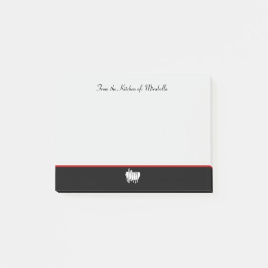 Elegant Custom Kitchen met Silverware Post-opmerki Post-it® Notes (Voorkant)