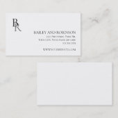 Elegant Custom Logo Monogram Visitekaartje (Voorkant / Achterkant)