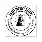Elegant Custom Logo Naam Bakkerij Zelfinktende Stempel (Design)