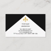 Elegant Custom Logo op zwart-wit Visitekaartje (Achterkant)