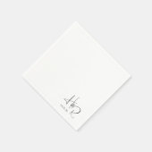 Elegant Custom Mono Wedding Napkins Servet (Hoek)