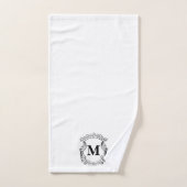 Elegant Custom Monogram Bad Handdoek (Handdoek)