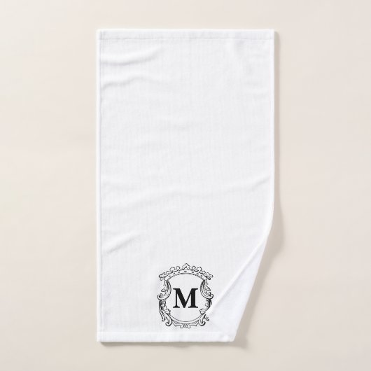 Elegant Custom Monogram Bad Handdoek (Handdoek)