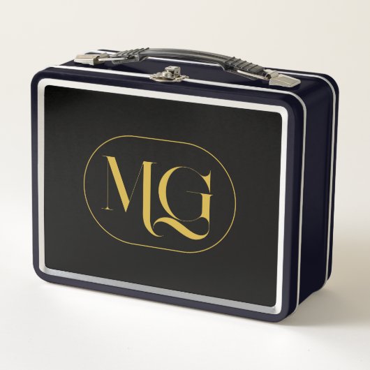 Elegant Custom Monogram Black (Voorkant)