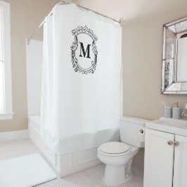 Elegant  Custom Monogram Douchegordijn