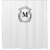 Elegant  Custom Monogram Douchegordijn (Voorkant)