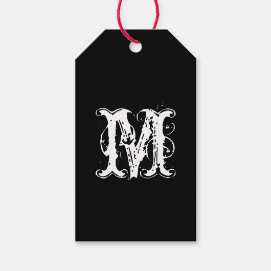 Elegant Custom Monogram en Kleur Cadeaulabel (Voorkant)