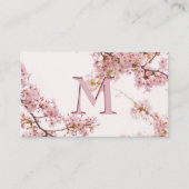 Elegant Custom Monogram Pink Visitekaartje (Voorkant)