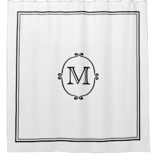 Elegant Custom Monogram Shower Curtain Douchegordijn