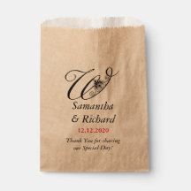 Elegant Custom Monogram W | Bruiloft dank u