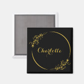 Elegant Custom Name Stylish Frame Magneet (Voorkant / Achterkant)