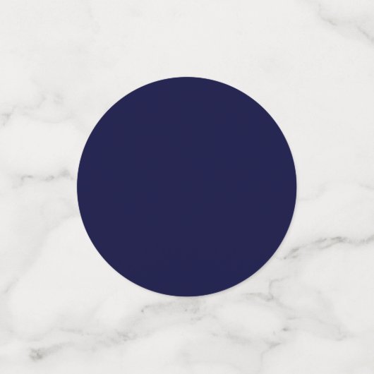 Elegant Custom Navy Blue Trouwtafel Confetti (Kleine voorkant)