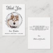 Elegant Custom Pet Photo Dog Weddenschap Hartelijk Notitiekaartje (Voorkant / Achterkant)